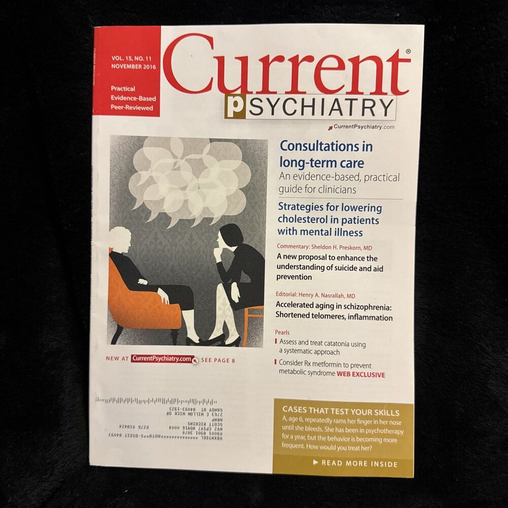 Current Psychiatry Magazine Vol 15 No 11 November 2016 Consultations